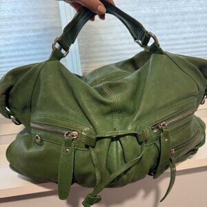 Large Green Andrew Marc Satchel Bag